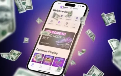 Hard Rock bet logo on mobile phone.