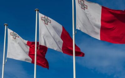 Three Maltese flags