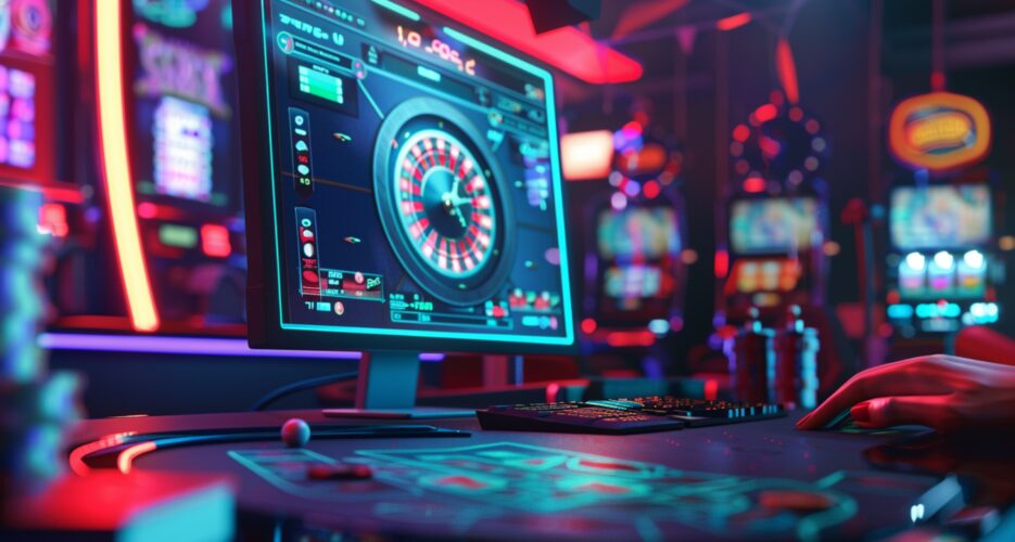 Computer in cyber punk style