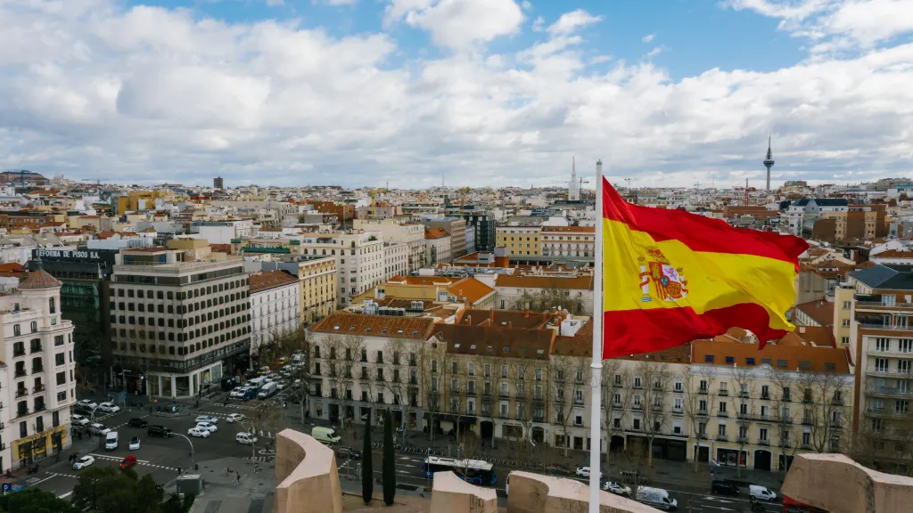 Spanish city and flag