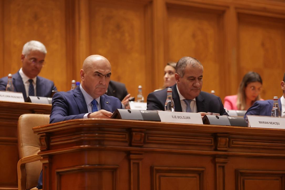 Ilie Bolojan politician in parlament.